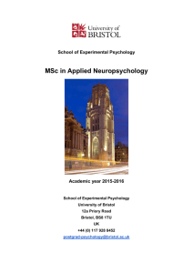 MSc in Applied Neuropsychology