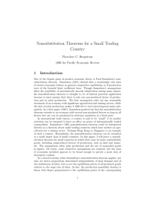 Nonsubstitution Theorems for a Small Trading