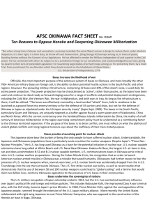 Okinawa Fact Sheet and Draft Resolution of Solidary