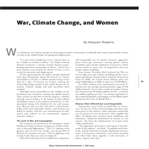 War, Climate Change, and Women