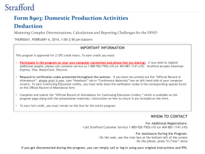 Form 8903: Domestic Production Activities Deduction