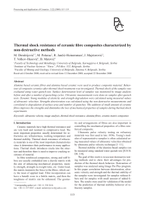 Thermal shock resistance of ceramic fibre composites