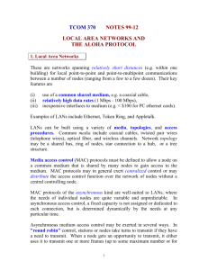 Local Area Networks and ALOHA Protocol (pdf file)