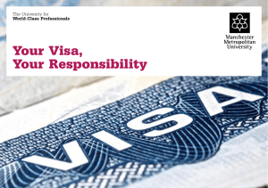 Your Visa, Your Responsibility - Manchester Metropolitan University