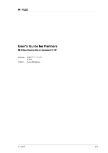 User's Guide for Partners - Document management software