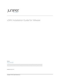 vSRX Installation Guide for VMware