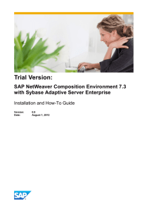 Installation and How-To Guide - SAP NW CE 7.3 Trial