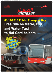 Free ride on Metro, Bus and Water Taxi to Nol Card holders Free
