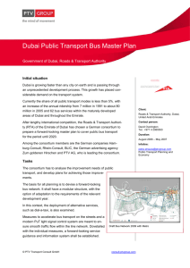 Projekt description: Dubai Public Transport Bus Master Plan