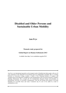 Disabled and Older Persons and Sustainable Urban - UN