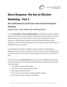 Direct Response: The Key to Effective Marketing