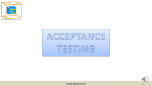 Acceptance Testing
