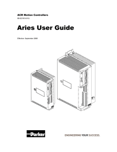 Aries User Guide - Motion Control Systems