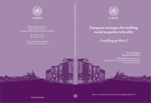 European strategies for tackling social inequities in