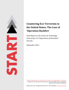 Countering Eco-Terrorism in the United States: The Case of