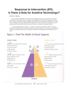 (RTI): Is There a Role for Assistive Technology?