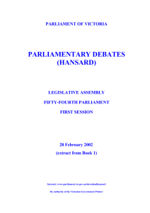Hansard - Parliament of Victoria