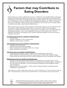 Factors That May Contribute to Eating Disorders