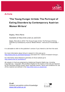 Article 'The Young Hunger Artists: The Portrayal of Eating Disorders