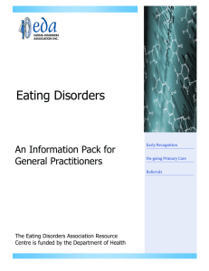 GP information kit - EATING DISORDERS ASSOCIATION INC