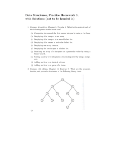 Data Structures, Practice Homework 3, with Solutions (not to be
