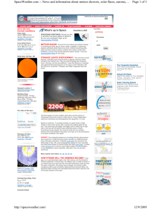 Page 1 of 3 SpaceWeather.com -- News and information about