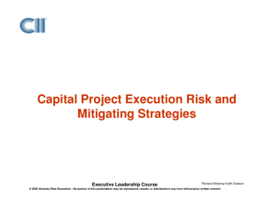 Capital Project Execution Risk and Mitigating Strategies