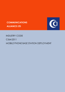 COMMUNICATIONS ALLIANCE LTD INDUSTRY CODE C564:2011