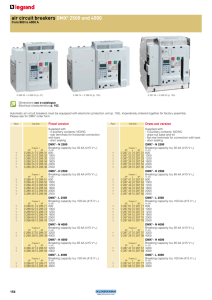 air circuit breakers DMX3 2500 and 4000