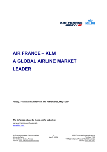 air france – klm, a global airline market leader contents