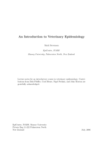 An Introduction to Veterinary Epidemiology