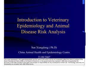 Introduction to Veterinary Epidemiology and Animal