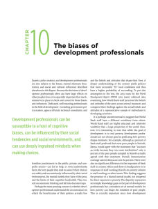 The biases of development professionals