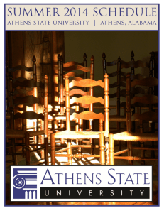 2014 Summer Semester - Athens State University