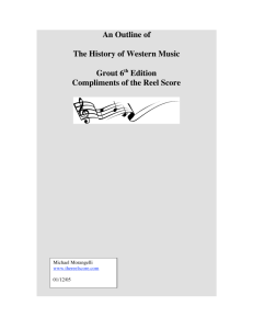Outline: A History of Western Music