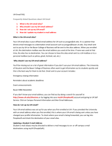 UH Email FAQ - C.T. Bauer College of Business