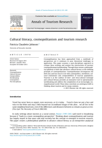 Cultural literacy, cosmopolitanism and tourism