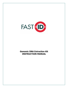 Genomic DNA Extraction Kit INSTRUCTION MANUAL - EU