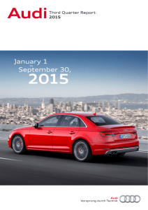 Audi AG Interim Report January - September 2015