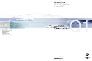 BMW Group Interim Report for the period ending 31 March 2001
