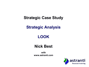 Strategic Case Study Strategic Analysis LOOK Nick Best