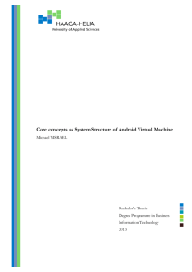 Core concepts as System Structure of Android Virtual