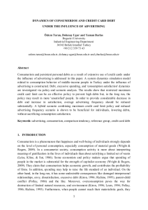 DYNAMICS OF CONSUMERISM AND CREDIT CARD DEBT