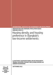 Housing density and housing preference in Bangkok's low