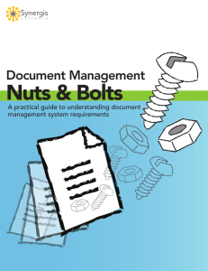 Nuts & Bolts - Synergis Software