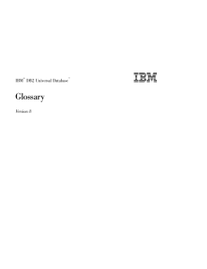 DB2 Glossary - Department of Computing and Software