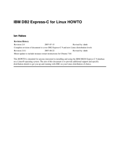 IBM DB2 Express-C for Linux HOWTO
