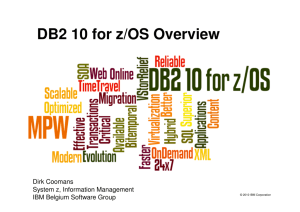 DB2 10 for z/OS Overview