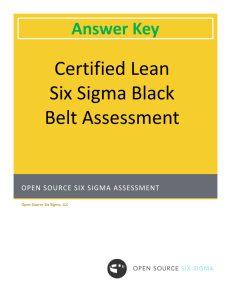 Certified Lean Six Sigma Black Belt Assessment Belt Assessment