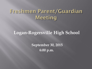 Freshman Parent Night Info - Logan